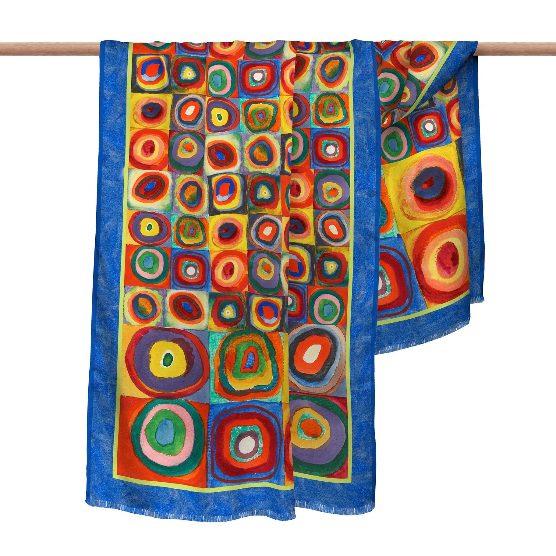 Kandinsky Circles Silk Blend Women's Fashion Shawl