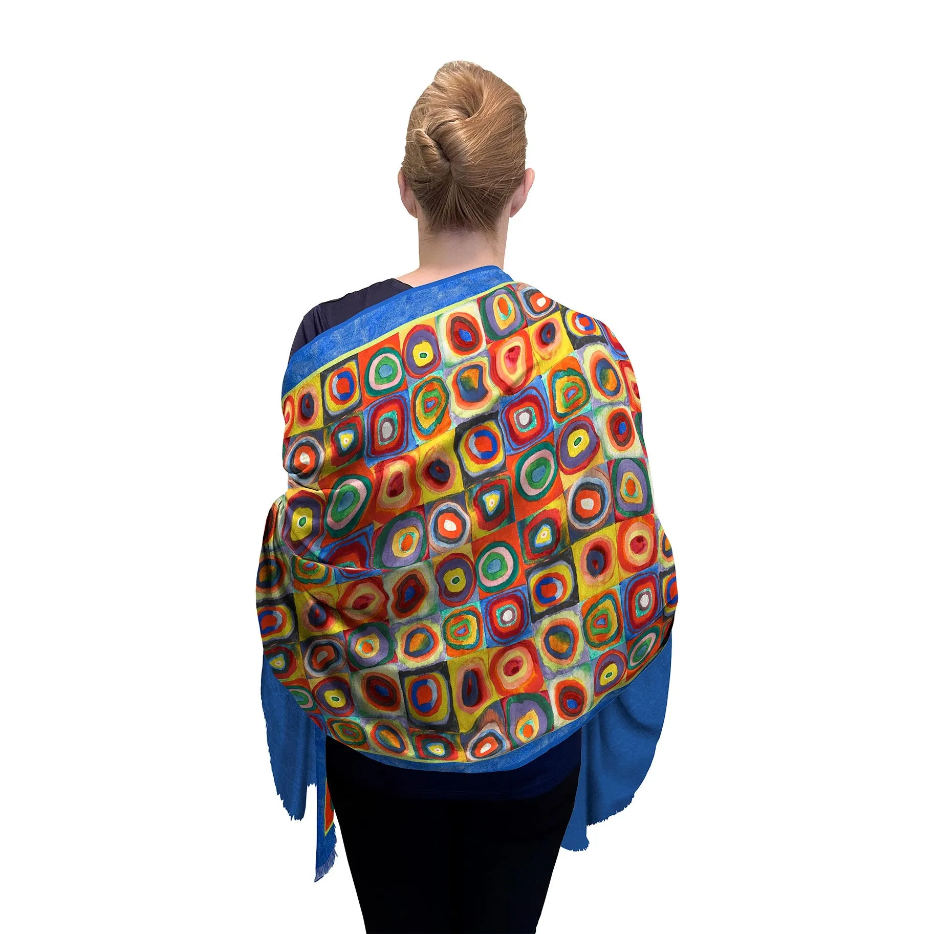 Kandinsky Circles Silk Blend Women's Fashion Shawl