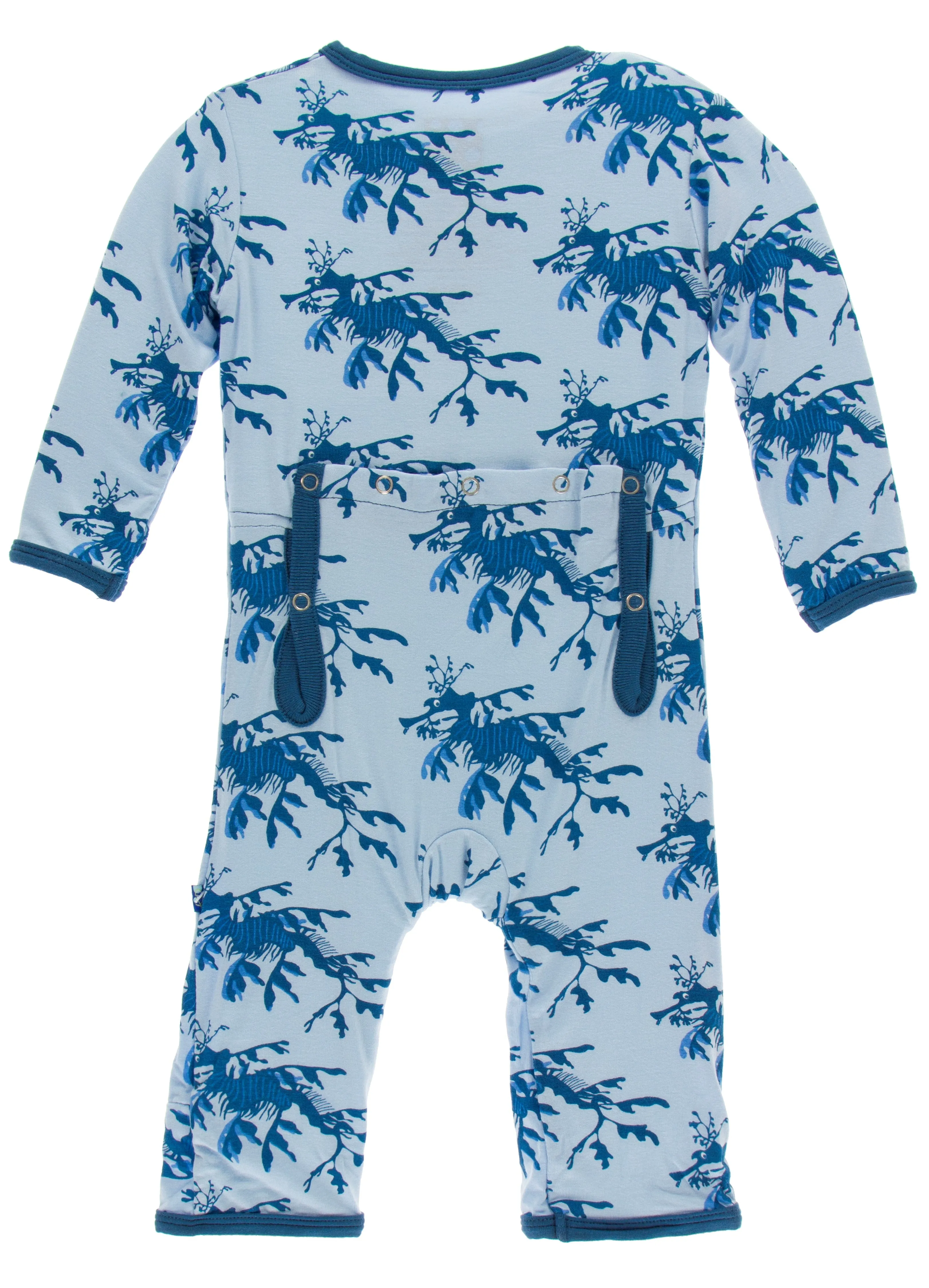 KicKee Pants Pond Leafy Sea Dragon Coverall with Zipper