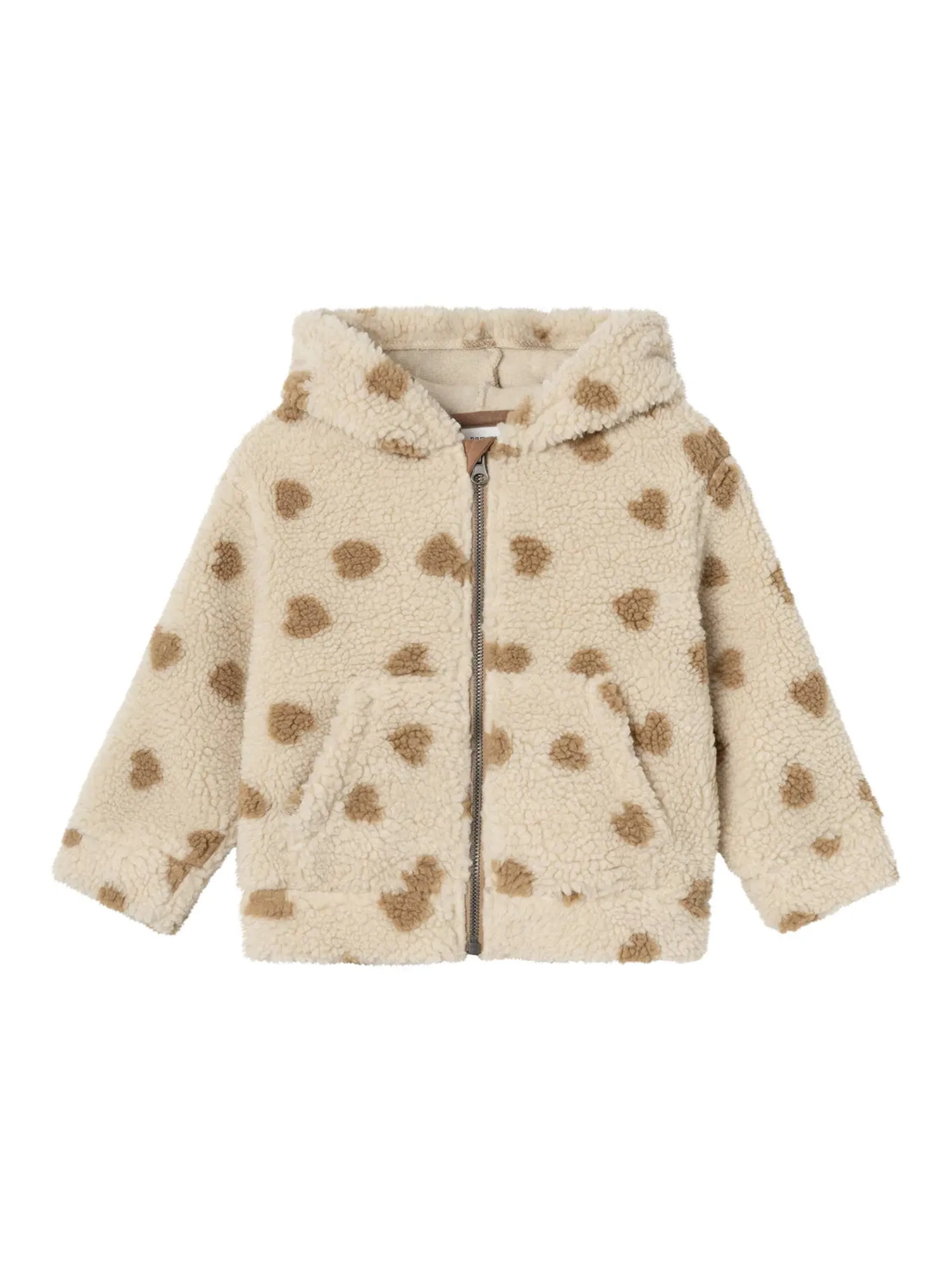 Kids Girl's Printed Sherpa Jacket,Beige