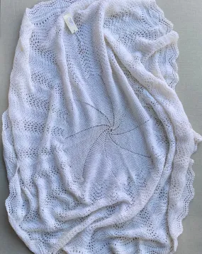 Knitted by Nana Merino Heirloom Shawl Blanket