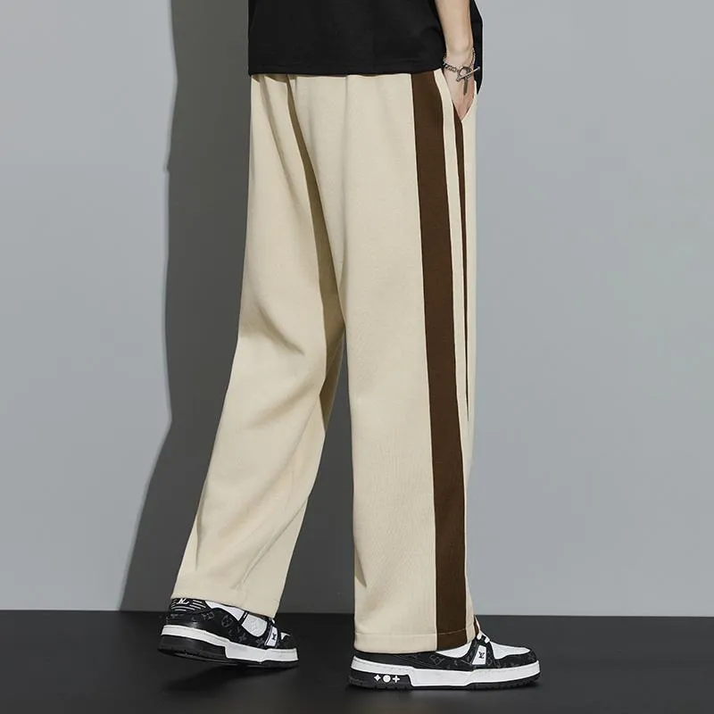 Knitted Street Style Straight-Leg Trendy Loose Fit Sweatpant