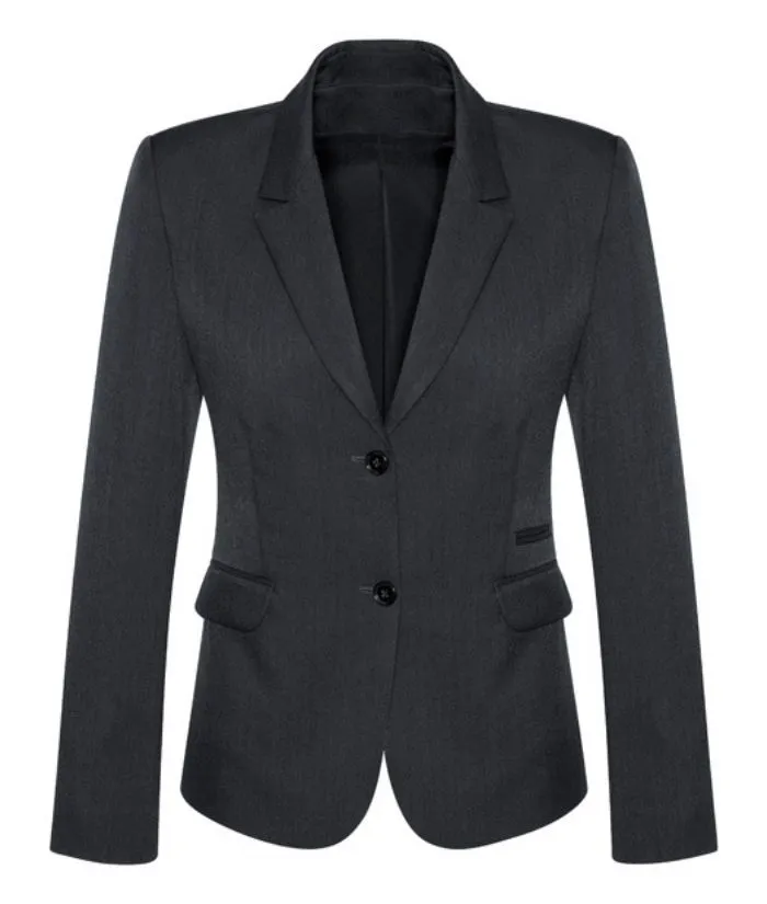 Ladies 2 Button Mid Length, Cool Stretch Jacket