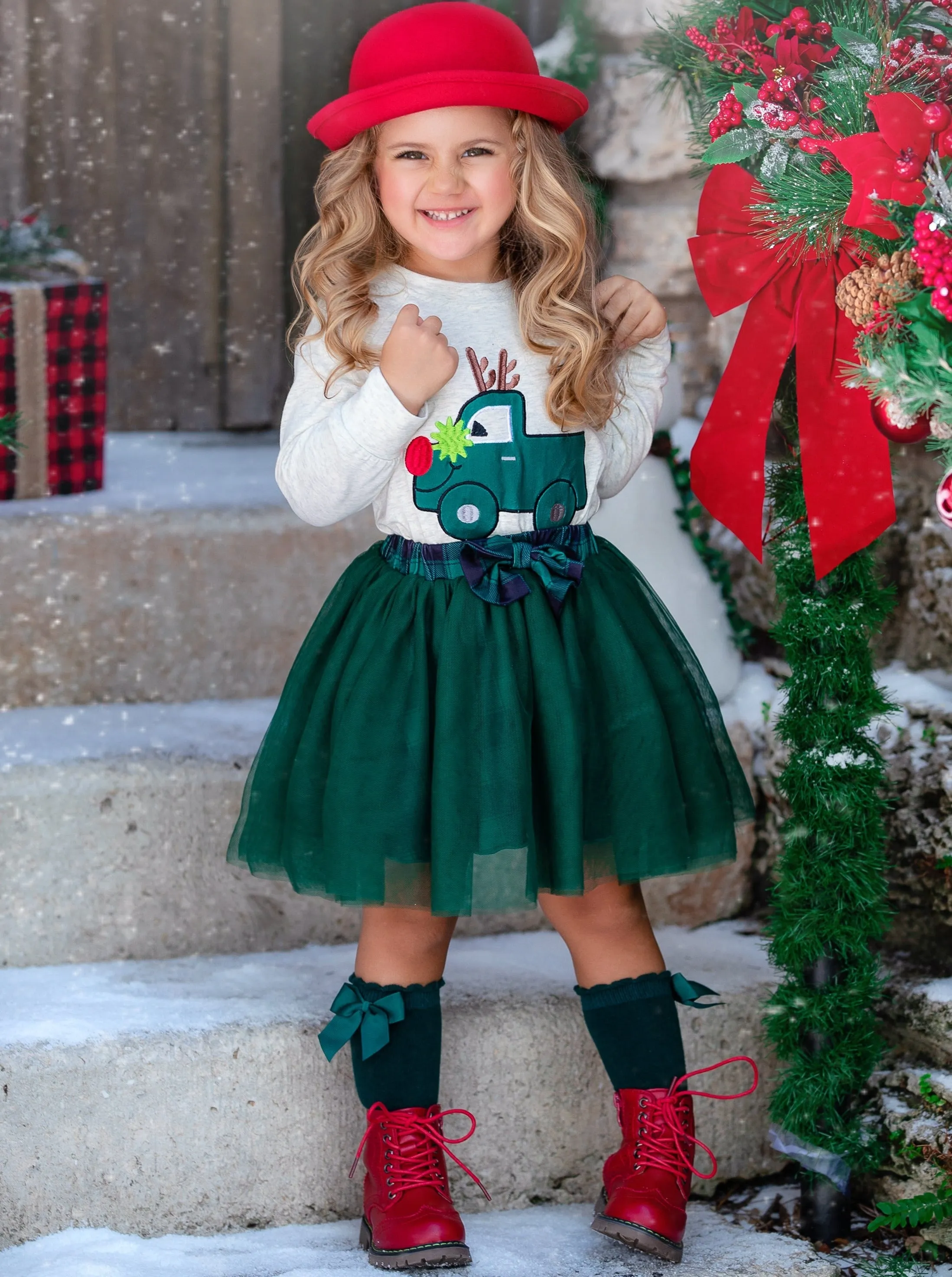 Lead The Way Plaid Tutu Skirt Set