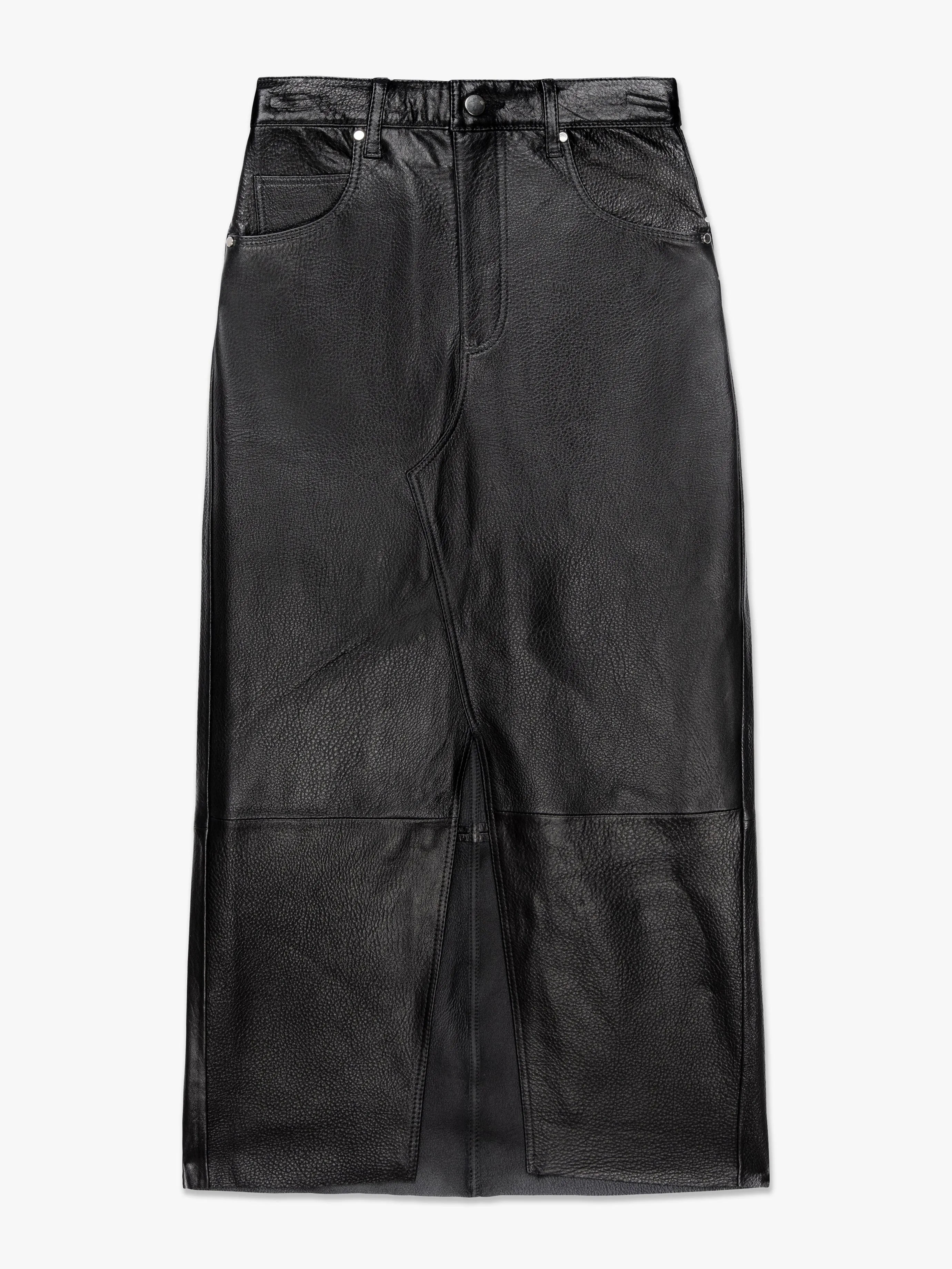 Long Leather Skirt