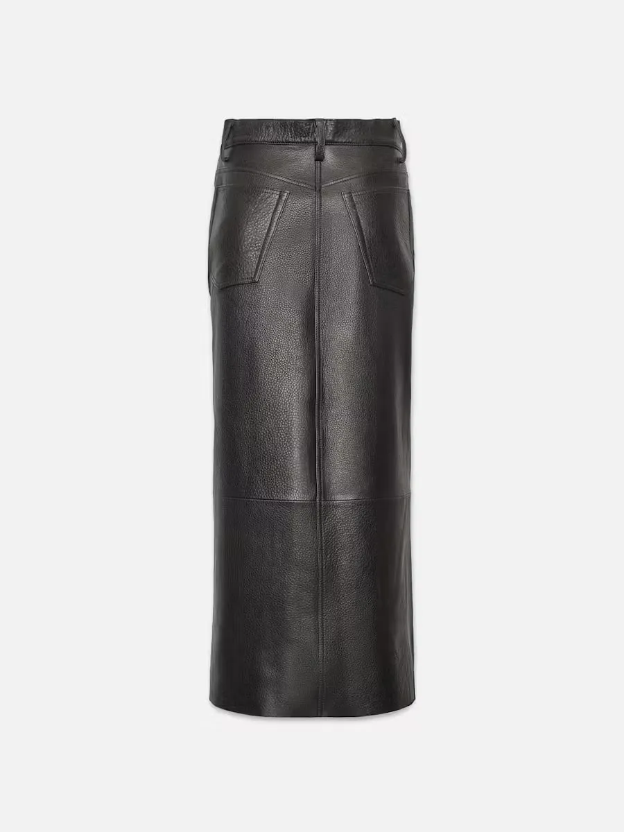 Long Leather Skirt