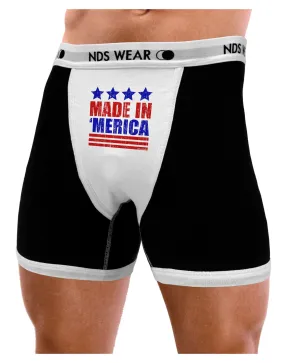 Made in Merica - Stars and Stripes Color Design Mens Boxer Brief Underwear