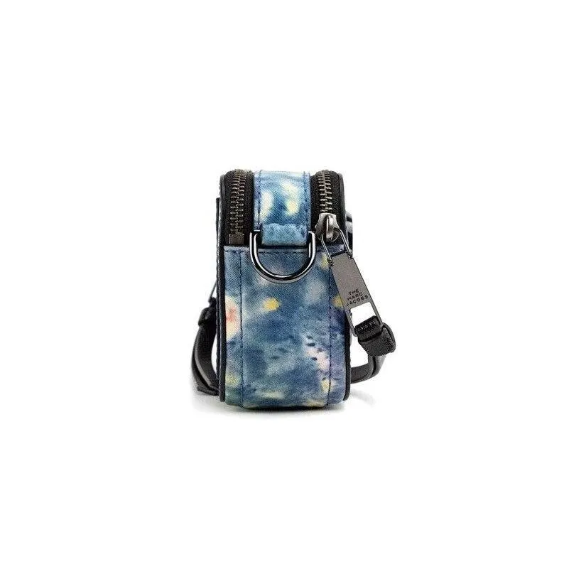 Marc Jacobs The Snapshot bag Watercolor Blue Printed Leather Shoulder Bag Purse