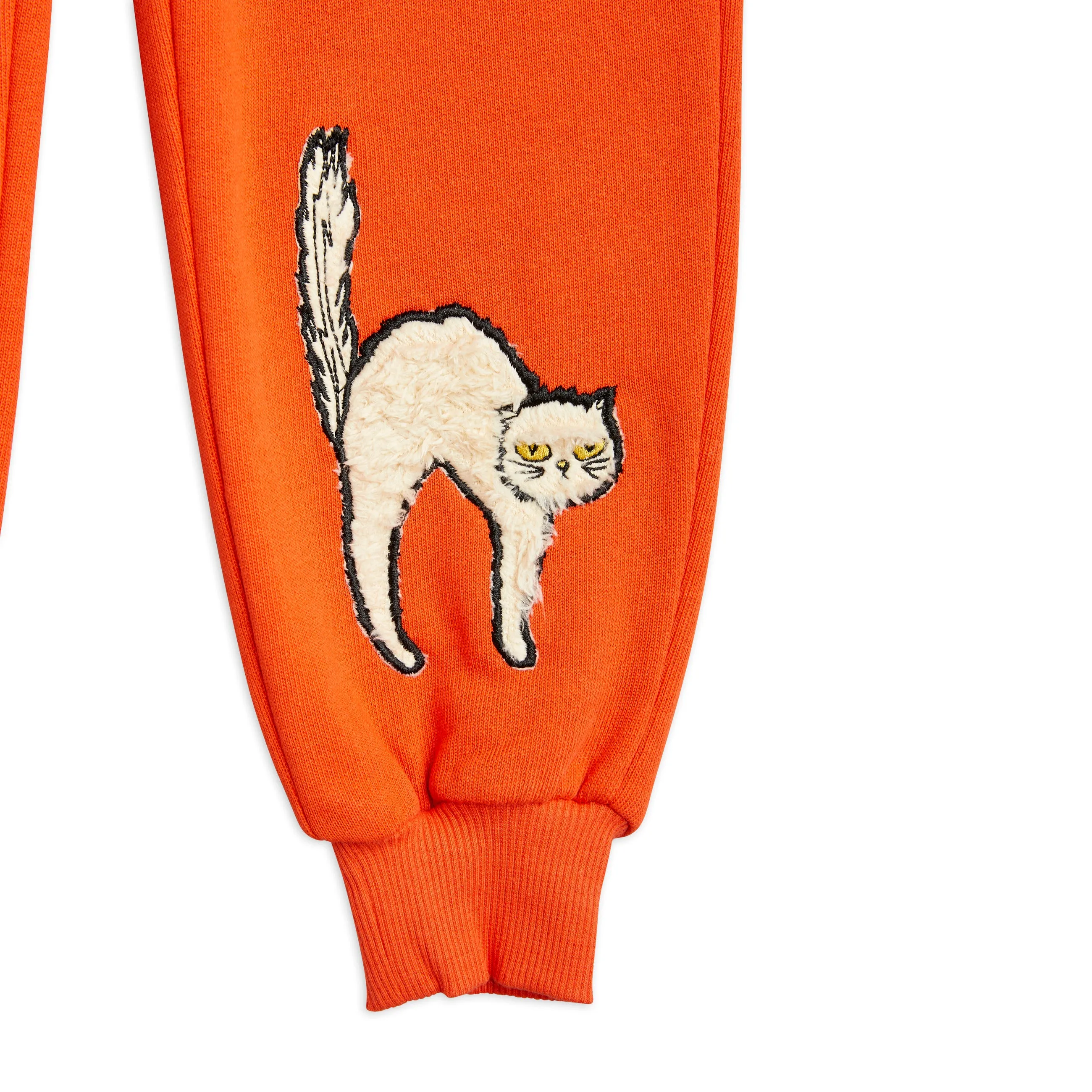 MINI RODINI - Angry Cat Embroidered Sweatpants