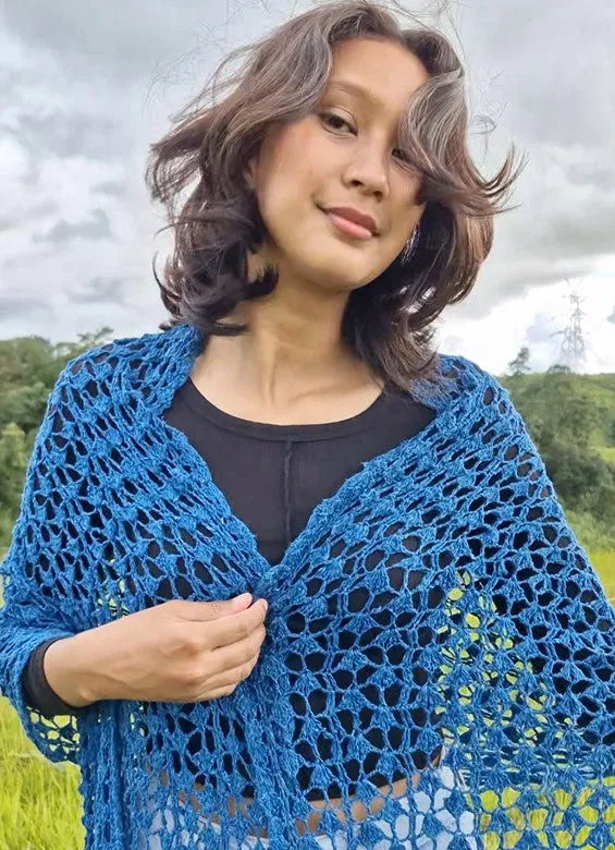 Misty Monsoon Crochet Lace Shawl- Crochet Pattern