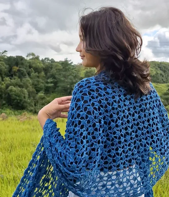 Misty Monsoon Crochet Lace Shawl- Crochet Pattern