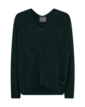 Mos Mosh Thora V-Neck Knit - Dark Pine