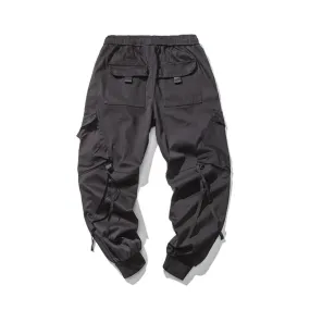 Multi-Pocket Cargo Trousers w/ Straps