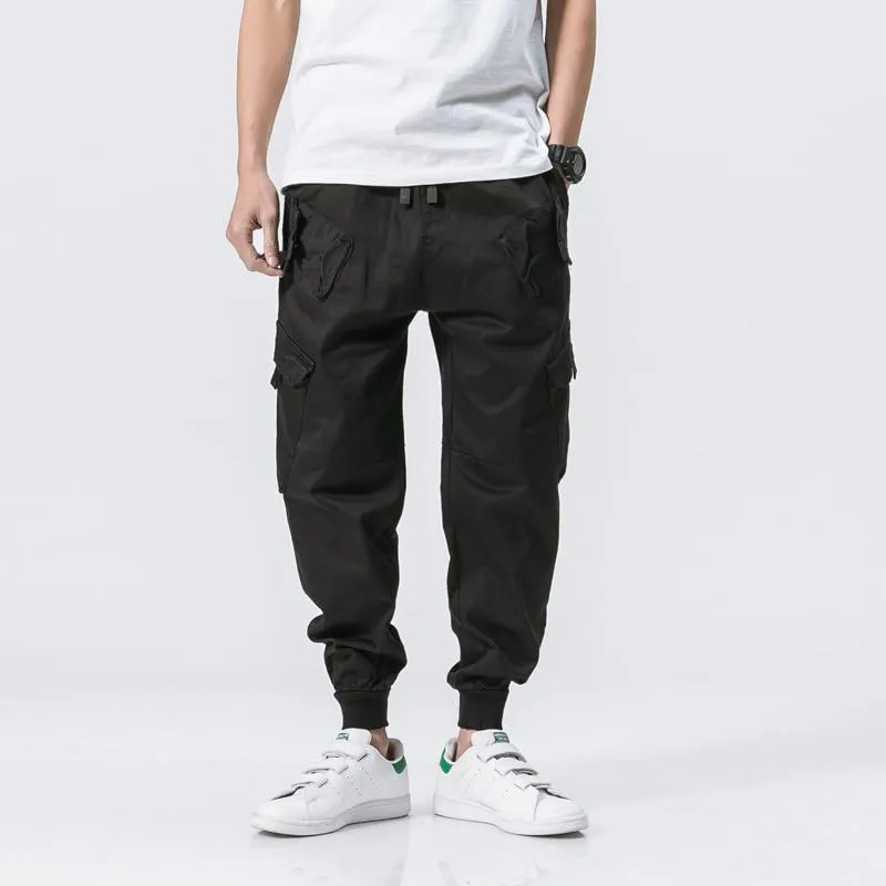 Multi-Pocket Cargo Trousers w/ Straps