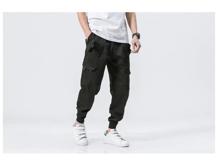 Multi-Pocket Cargo Trousers w/ Straps