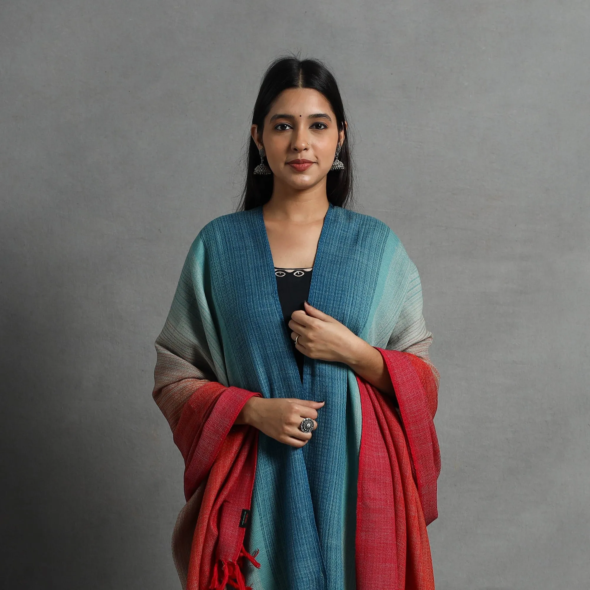 Multicolor - Kumaun Handwoven Pure Merino Wool Shawl for Women 126