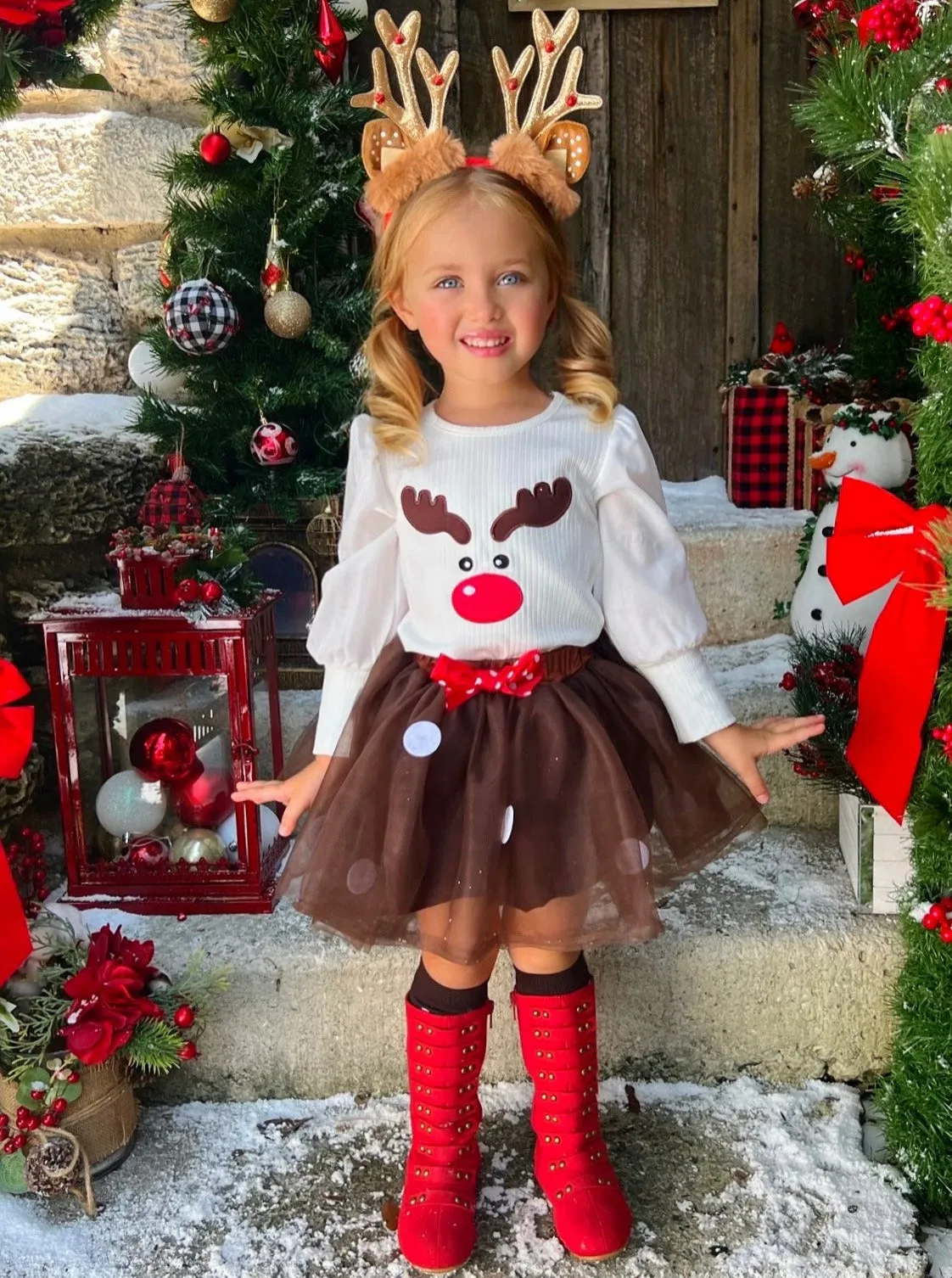 My Favorite Reindeer Tutu Skirt Set