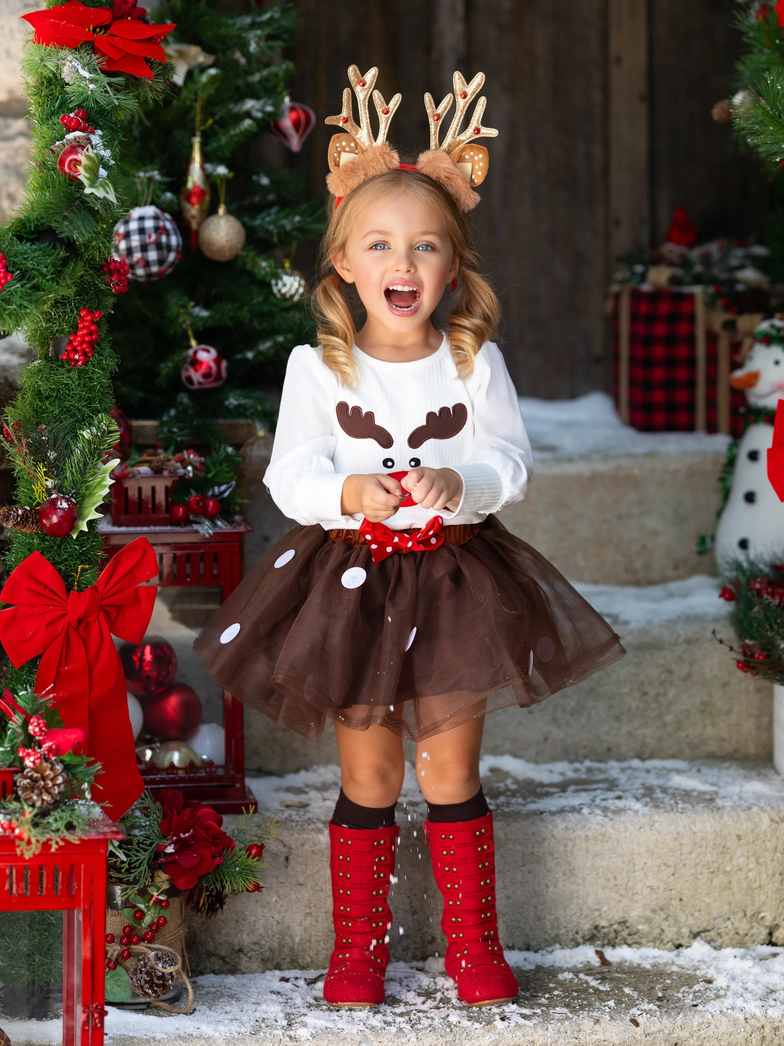 My Favorite Reindeer Tutu Skirt Set