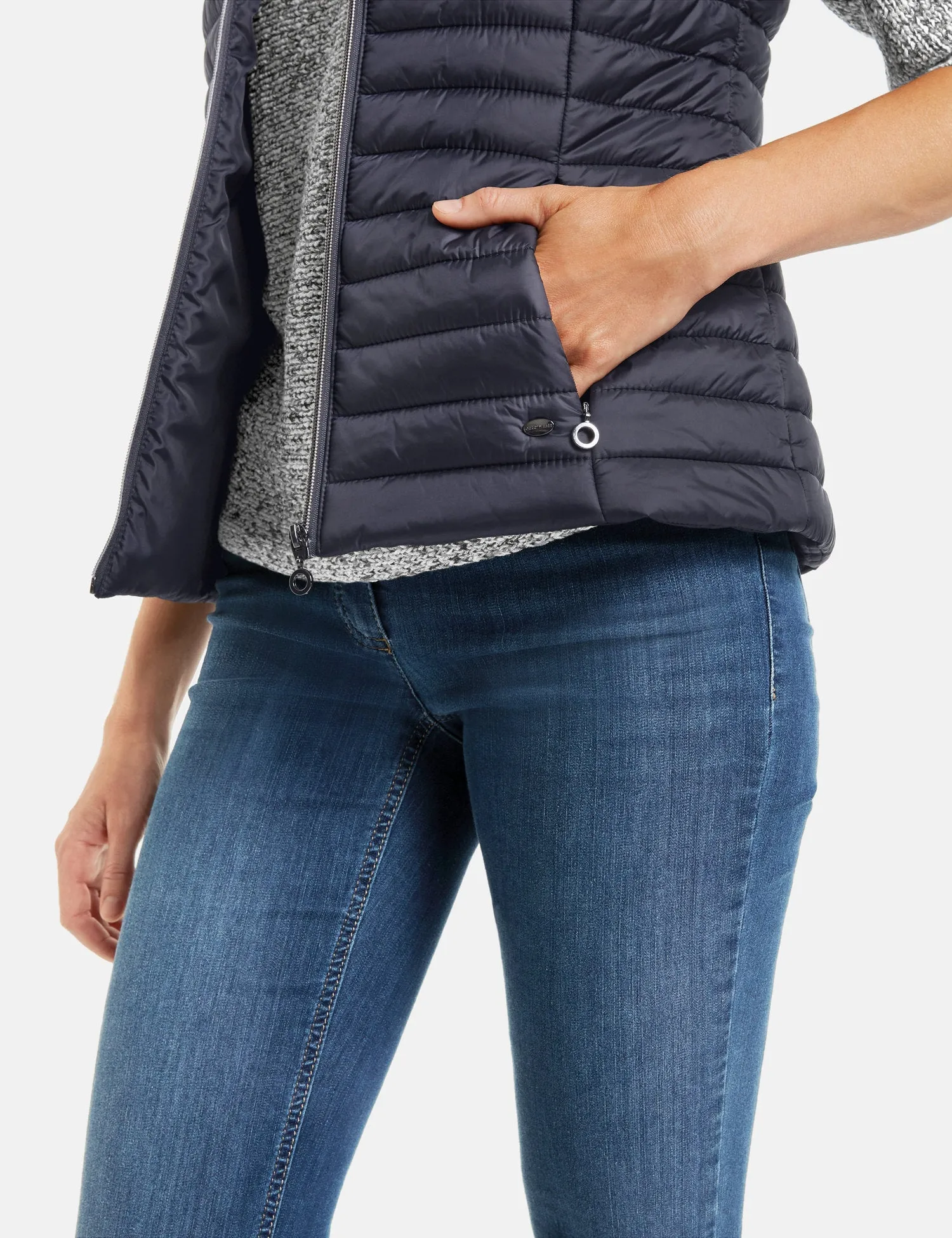 Navy Quilted Gilet-3