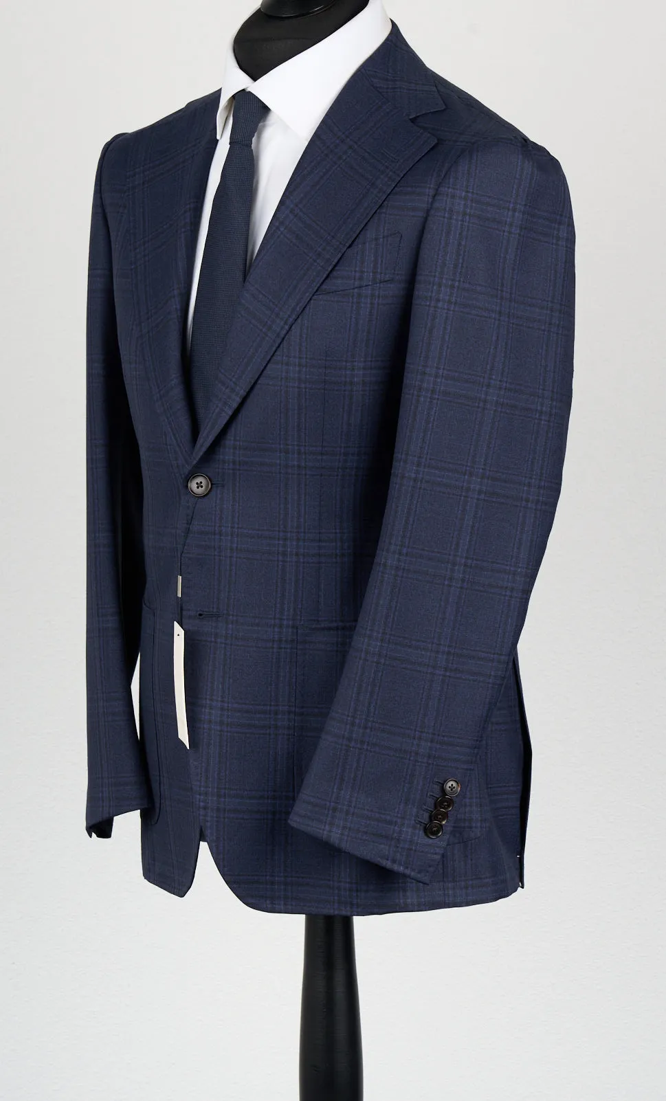 New Suitsupply Havana Navy Check Pure Wool Super 130s Half Lined Blazer - 38R