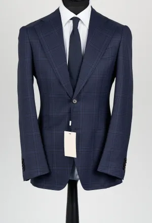 New Suitsupply Havana Navy Check Pure Wool Super 130s Half Lined Blazer - 38R