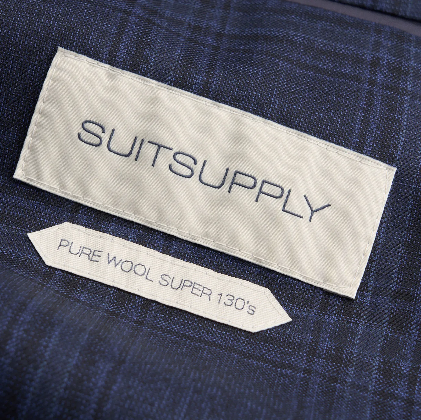 New Suitsupply Havana Navy Check Pure Wool Super 130s Half Lined Blazer - 38R