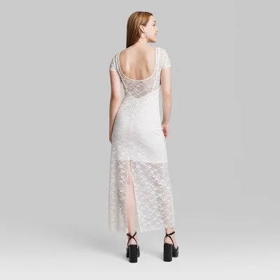 New - Women's Maxi Dress - Wild Fable White Lace XXS