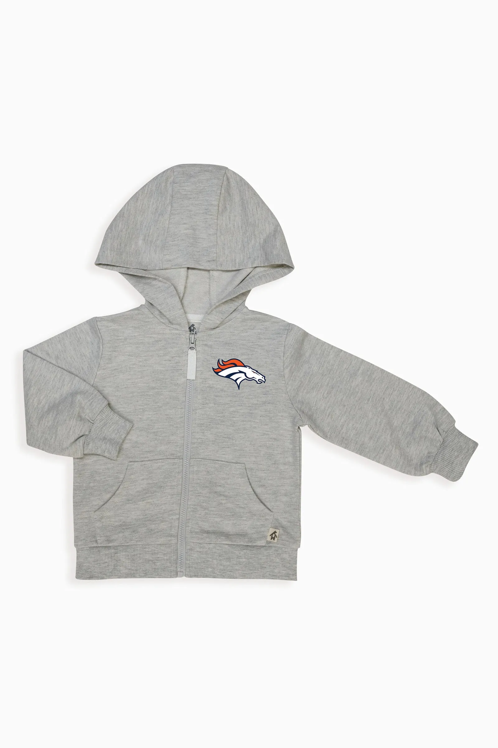 NFL Toddler Unisex Grey French Terry Zip-Up Hoodie