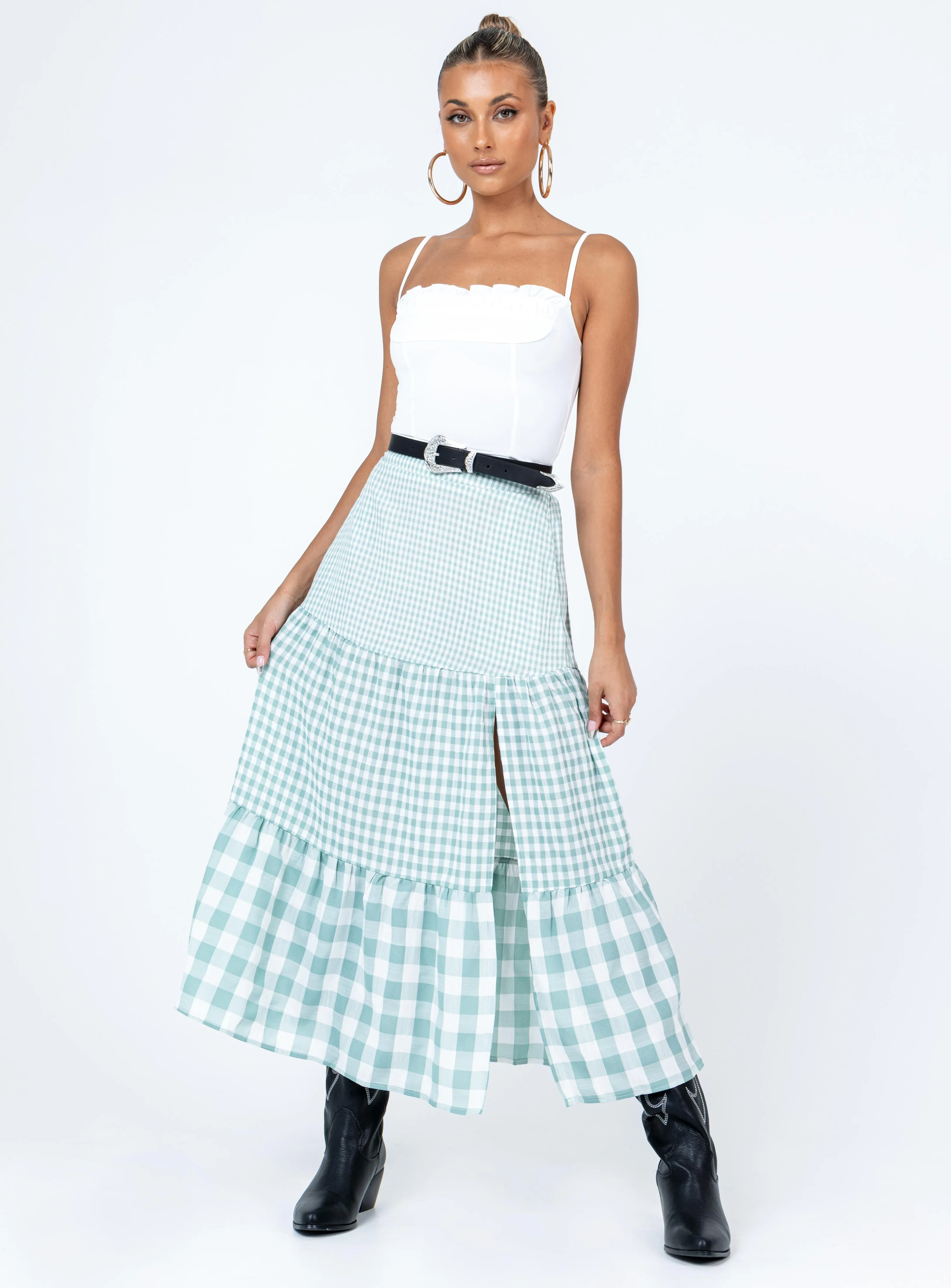 Noami Kate Midi Skirt Green