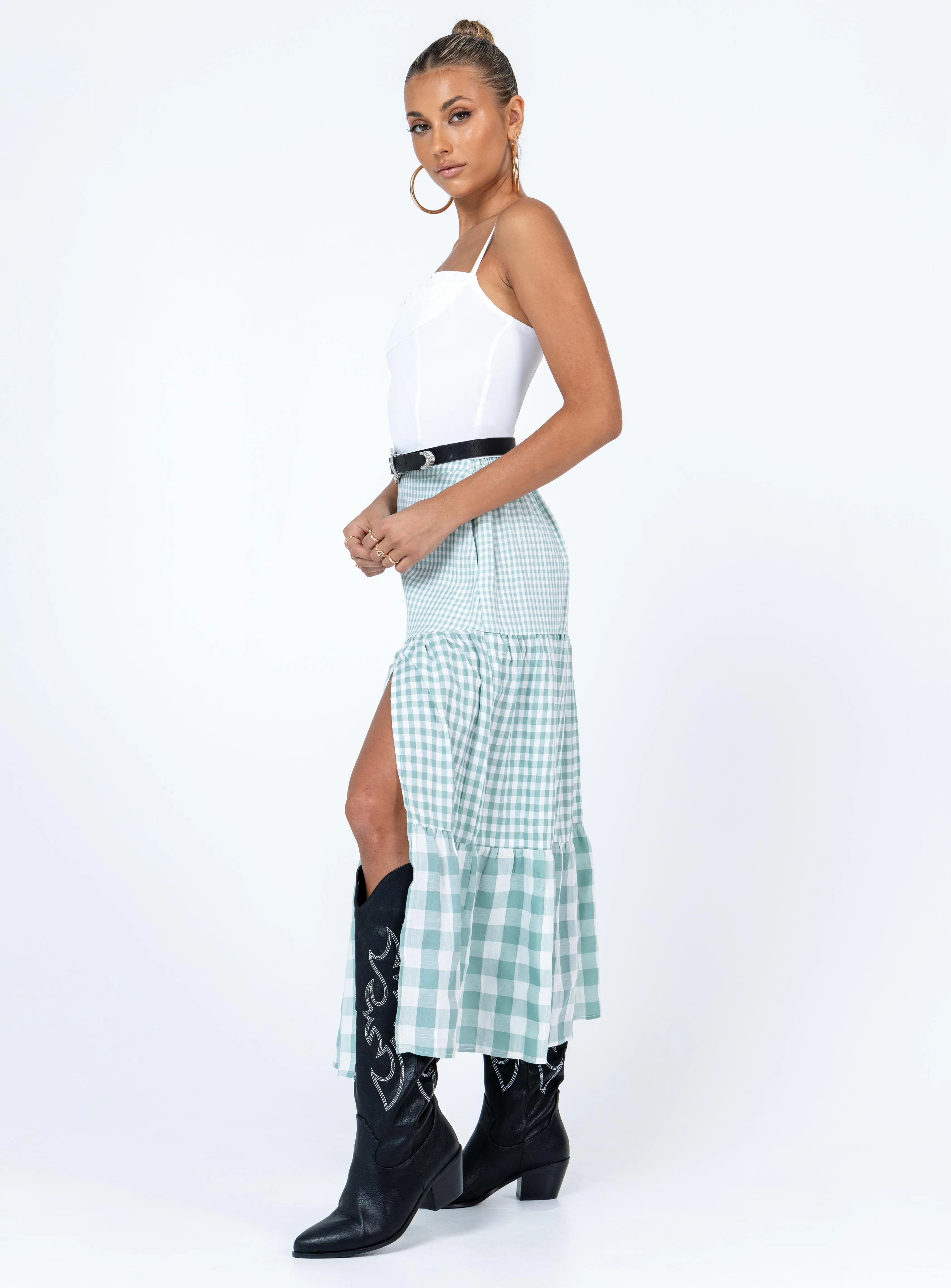 Noami Kate Midi Skirt Green