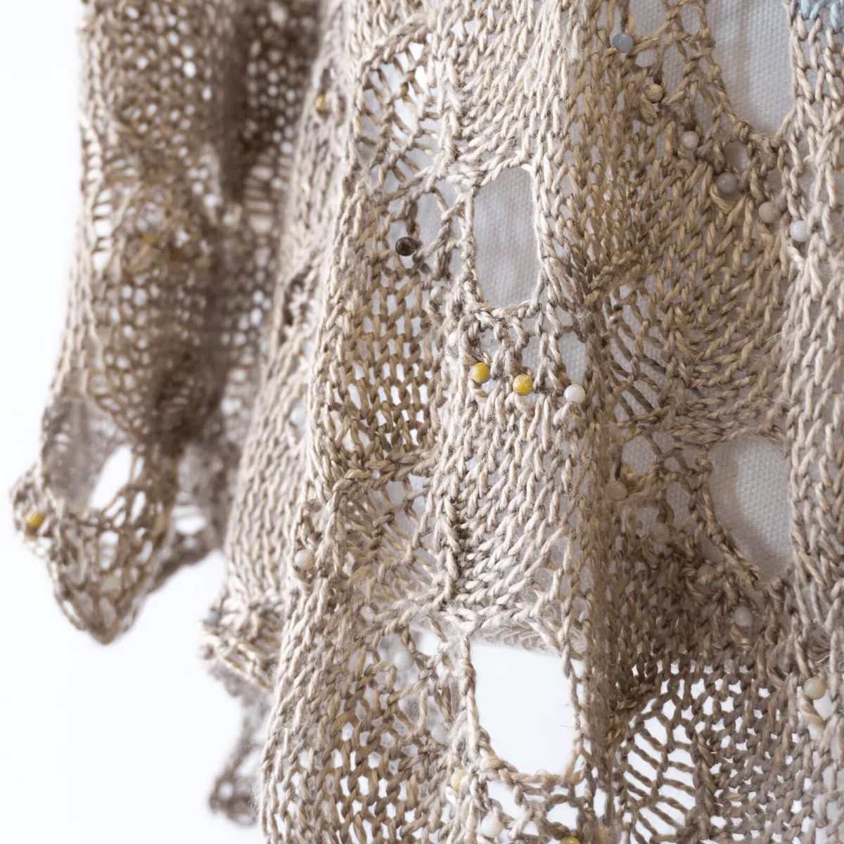 Paon d'Or Shawl | Seed Beads | Knitting Kit