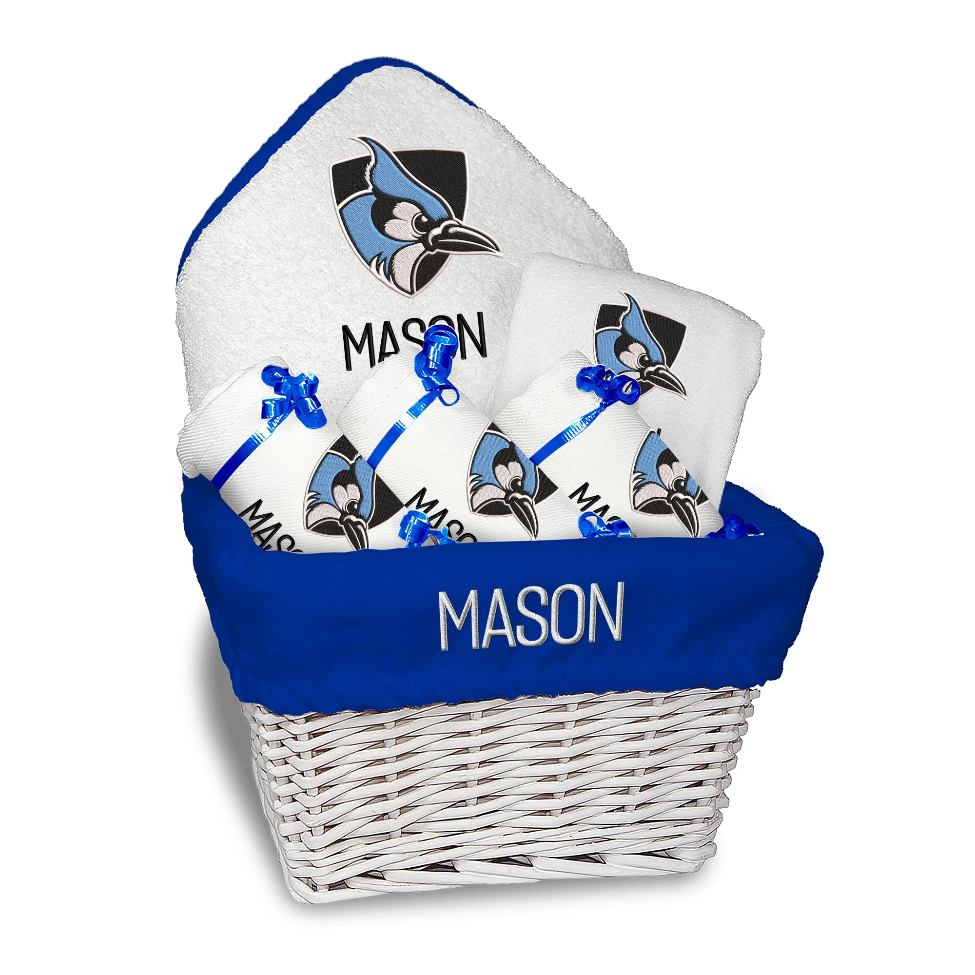 Personalized Johns Hopkins Blue Jays Medium Basket - 6 Items