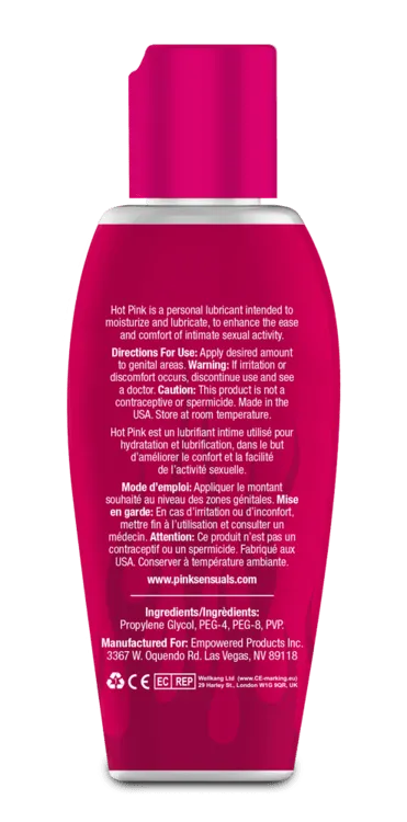 Pink - Hot Pink Gentle Warming Lubricant for Woman