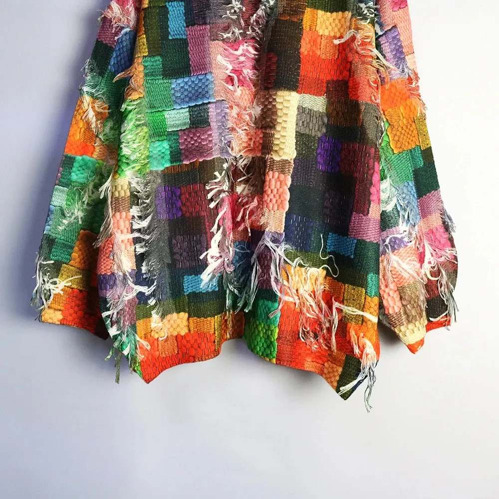 Pre Order:  Color Palette Frilly Plaid Sweater