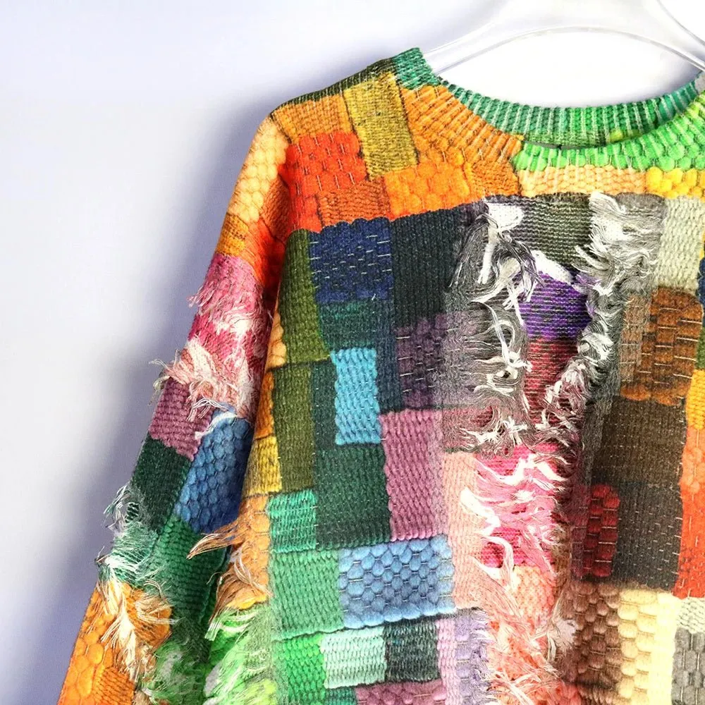 Pre Order:  Color Palette Frilly Plaid Sweater