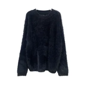 Pre Order:  Crew Neck Knitted Wool Sweater