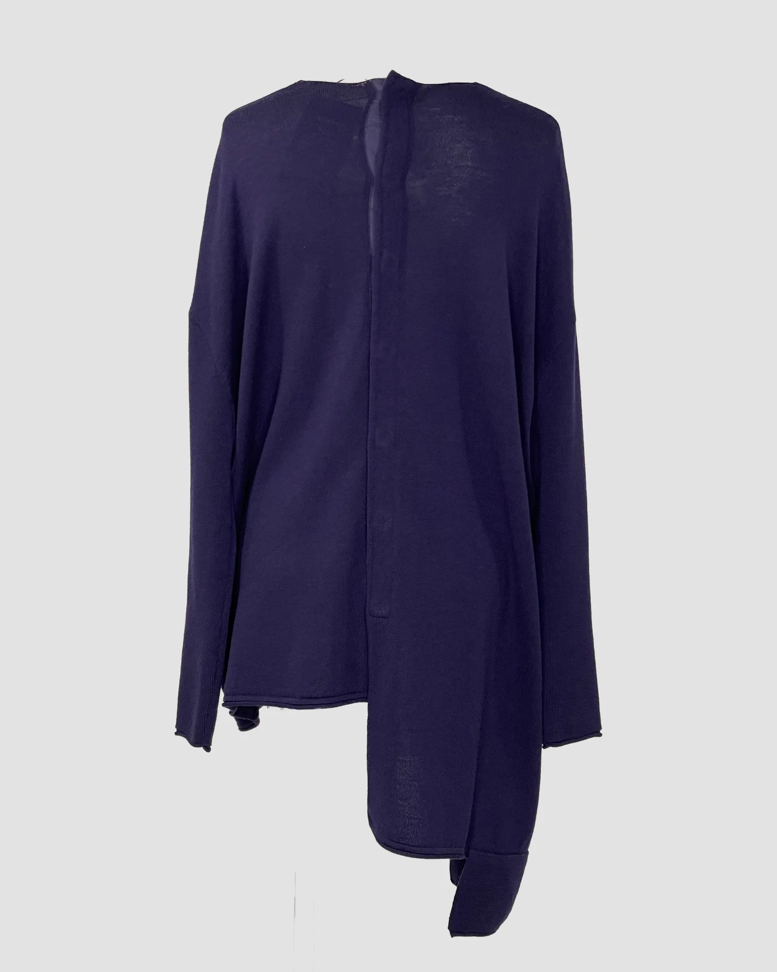 Pullover with Buttons in Deep Eggplant