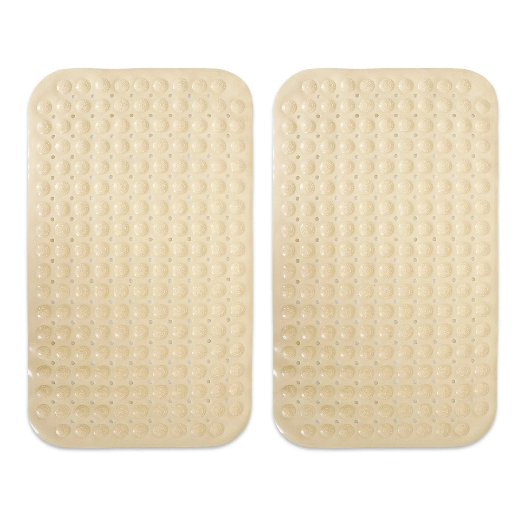 PVC Shower Mat Anti-Slip with Massage Acupressure Points, 46x78 cm, Beige