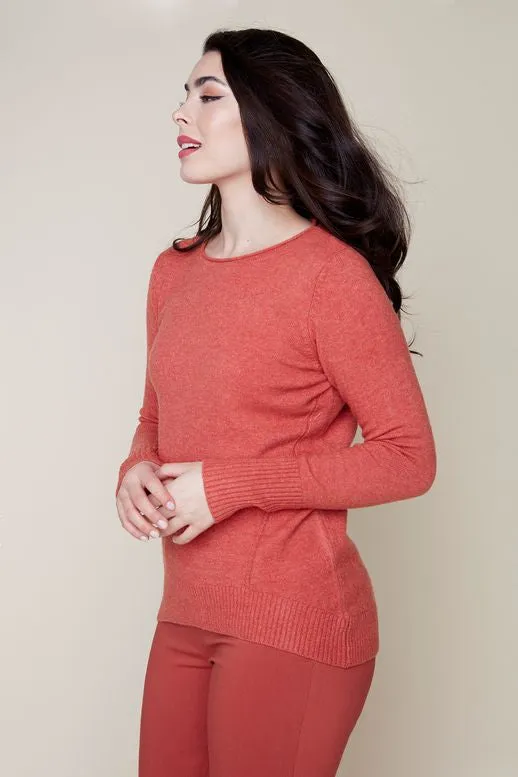 Renuar Round Neck Sweater Rust