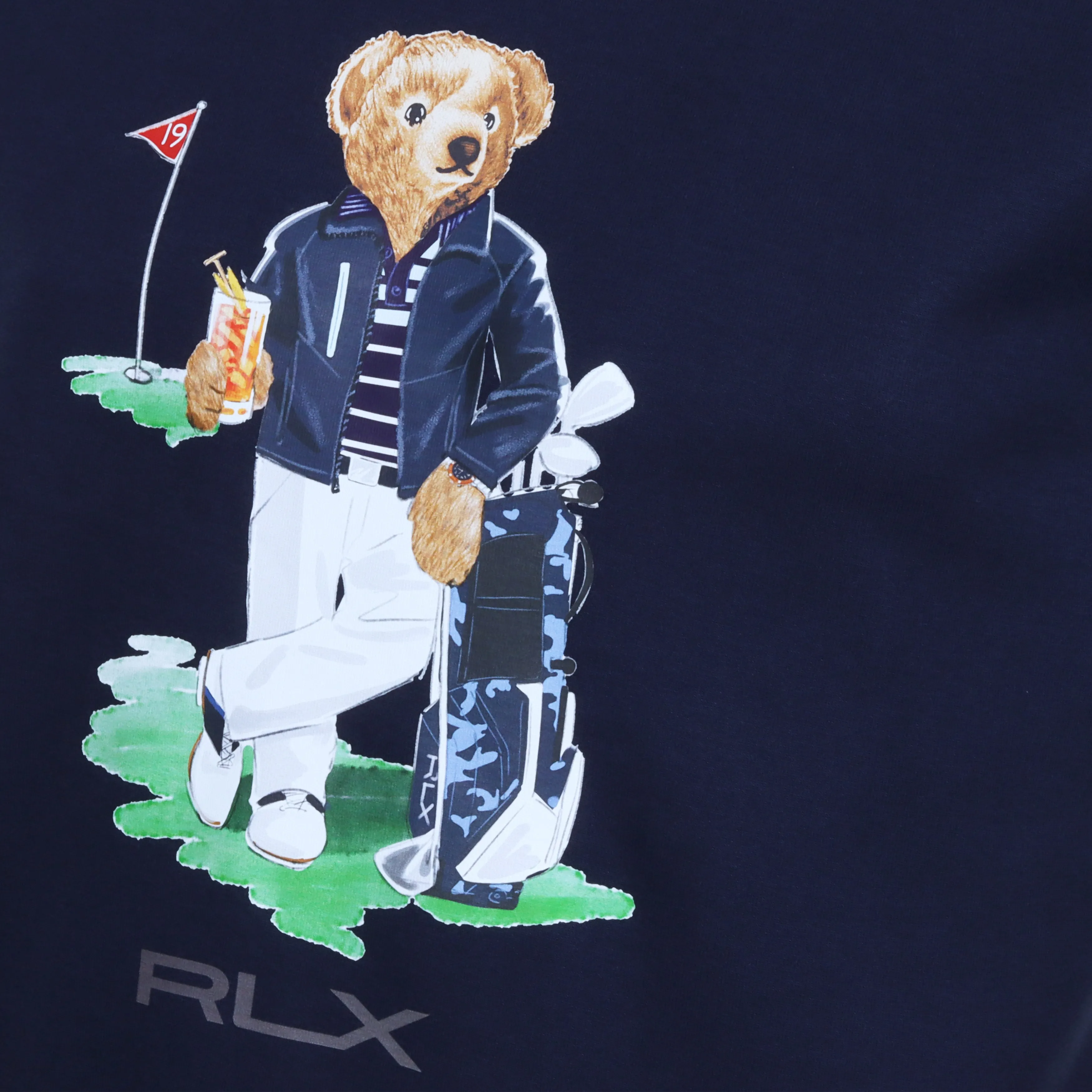 RLX Ralph Lauren Double Knit Bear Crew Neck