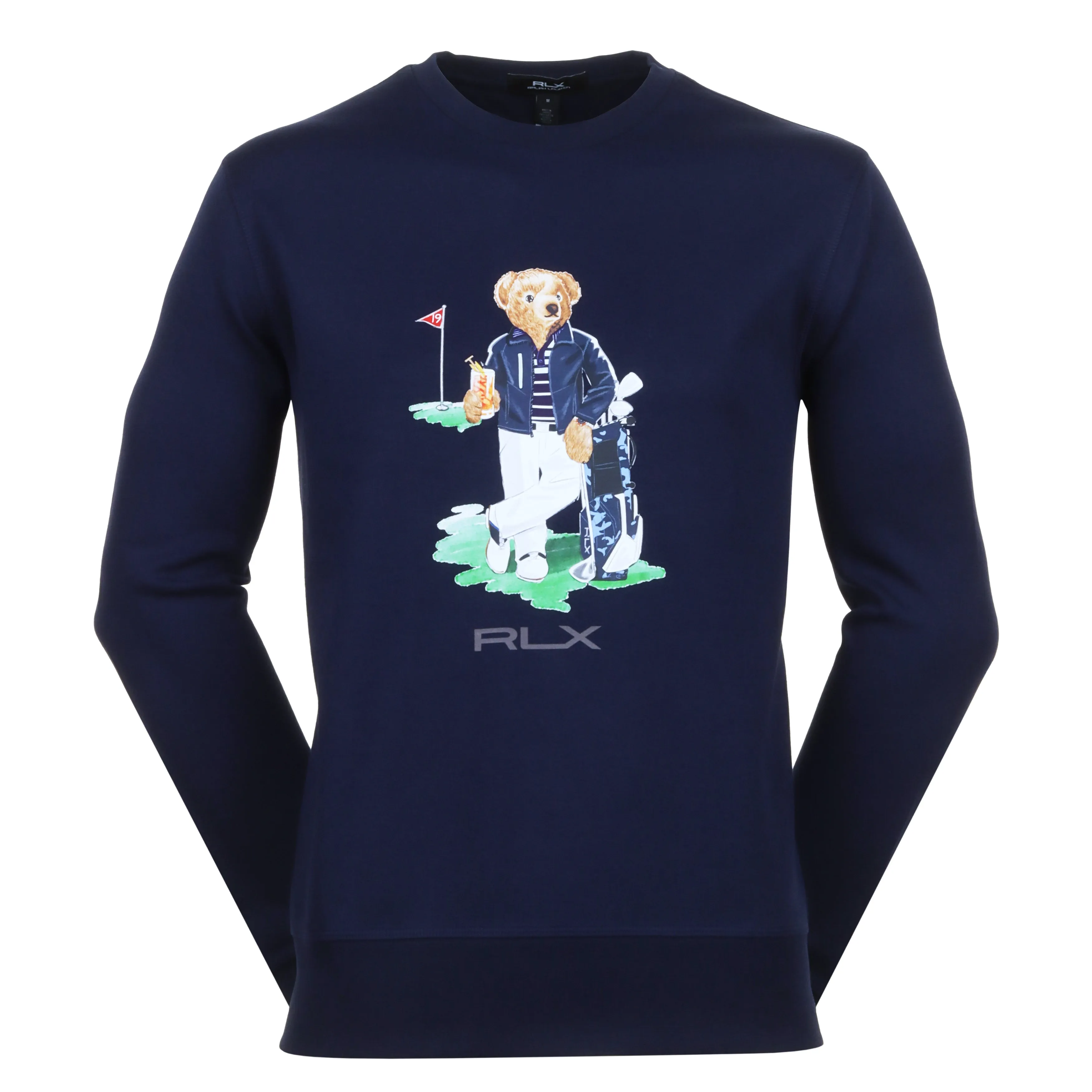 RLX Ralph Lauren Double Knit Bear Crew Neck