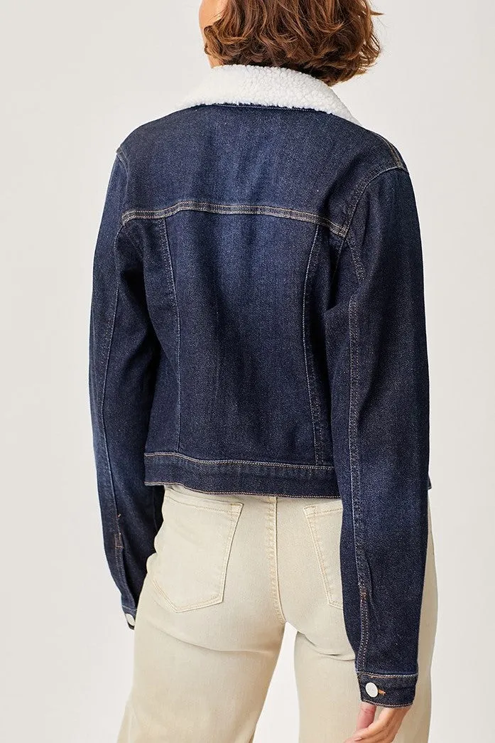 RN Sherpa Collar Denim Jacket