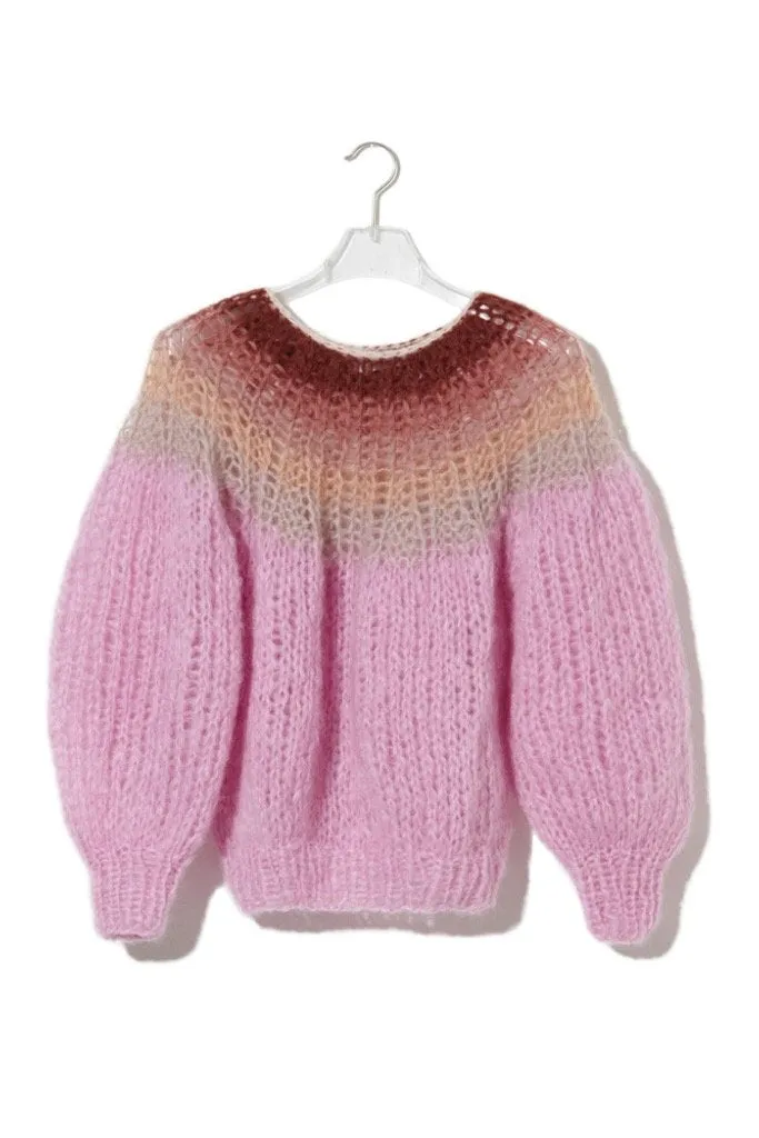 Rose Gradient Mohair Sweater