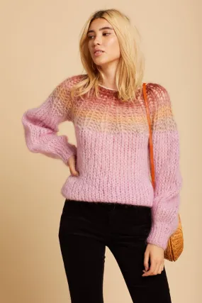 Rose Gradient Mohair Sweater