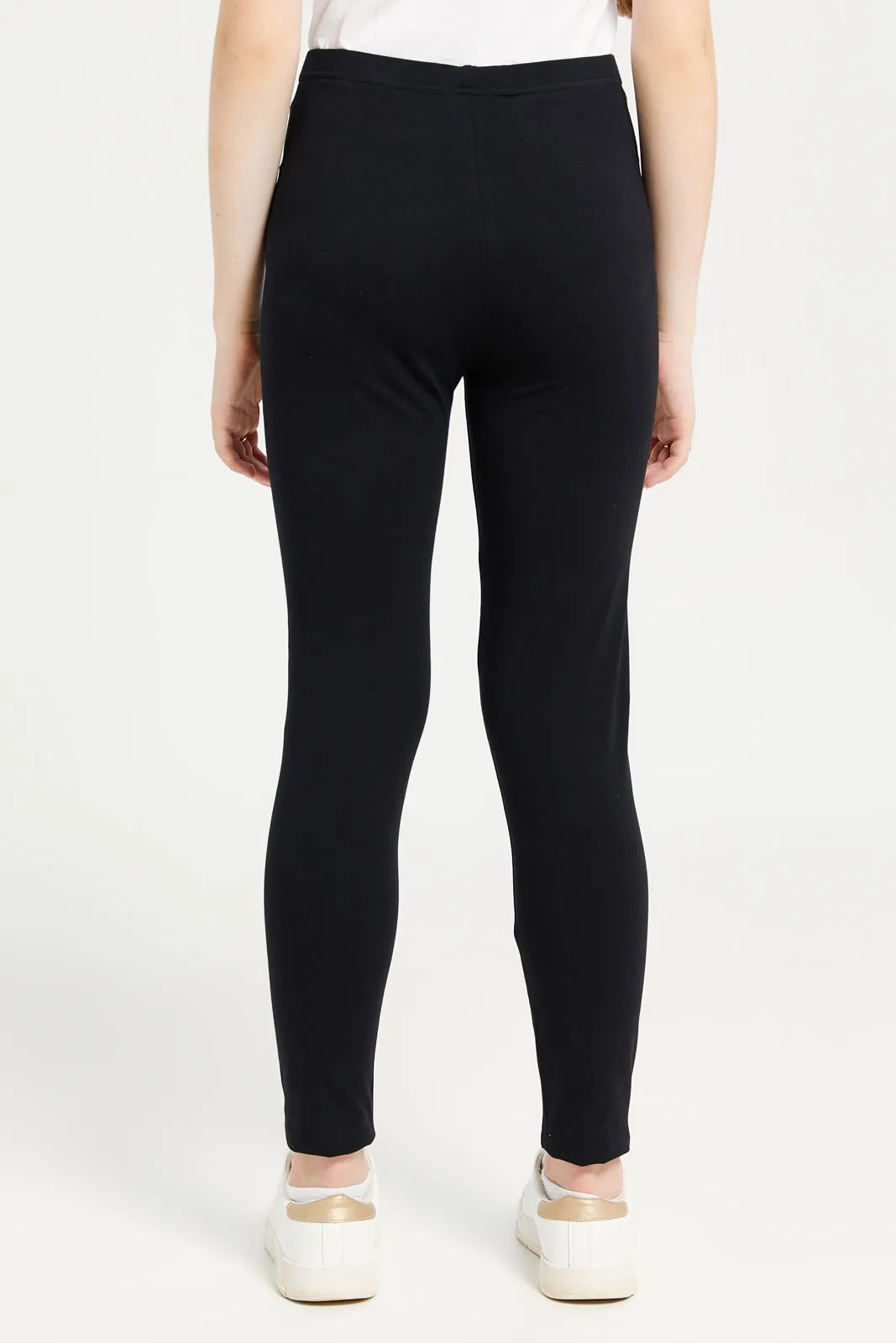 Senior Girls Black Basic Leggings