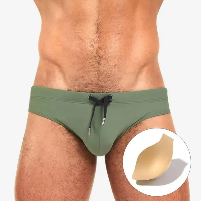 Sexy Low Waist Solid Pad Brief