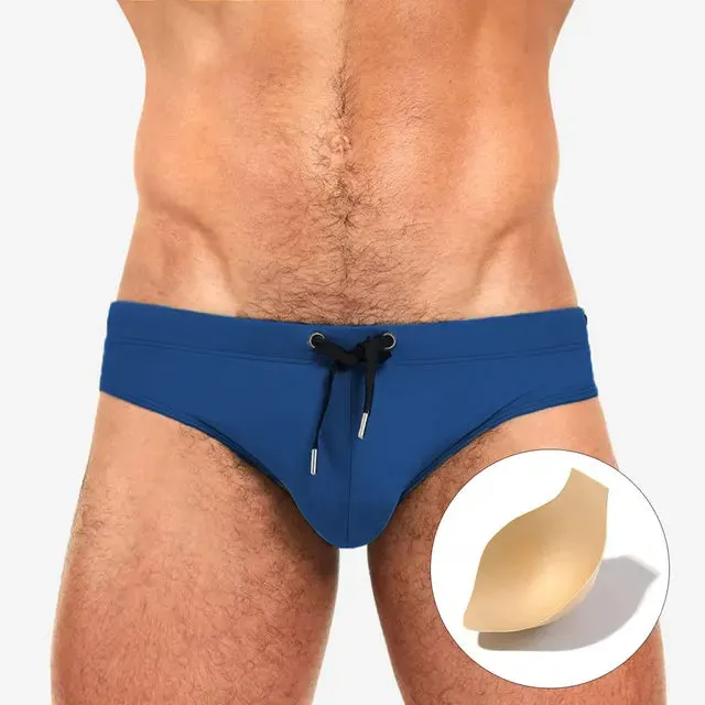 Sexy Low Waist Solid Pad Brief