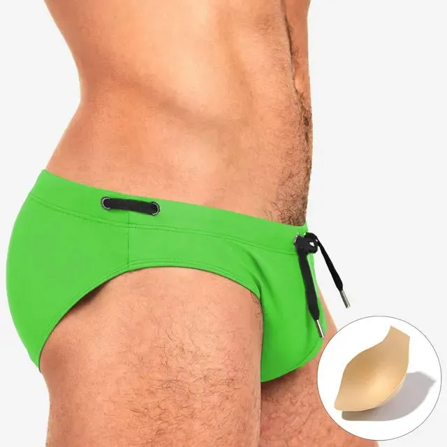 Sexy Low Waist Solid Pad Brief