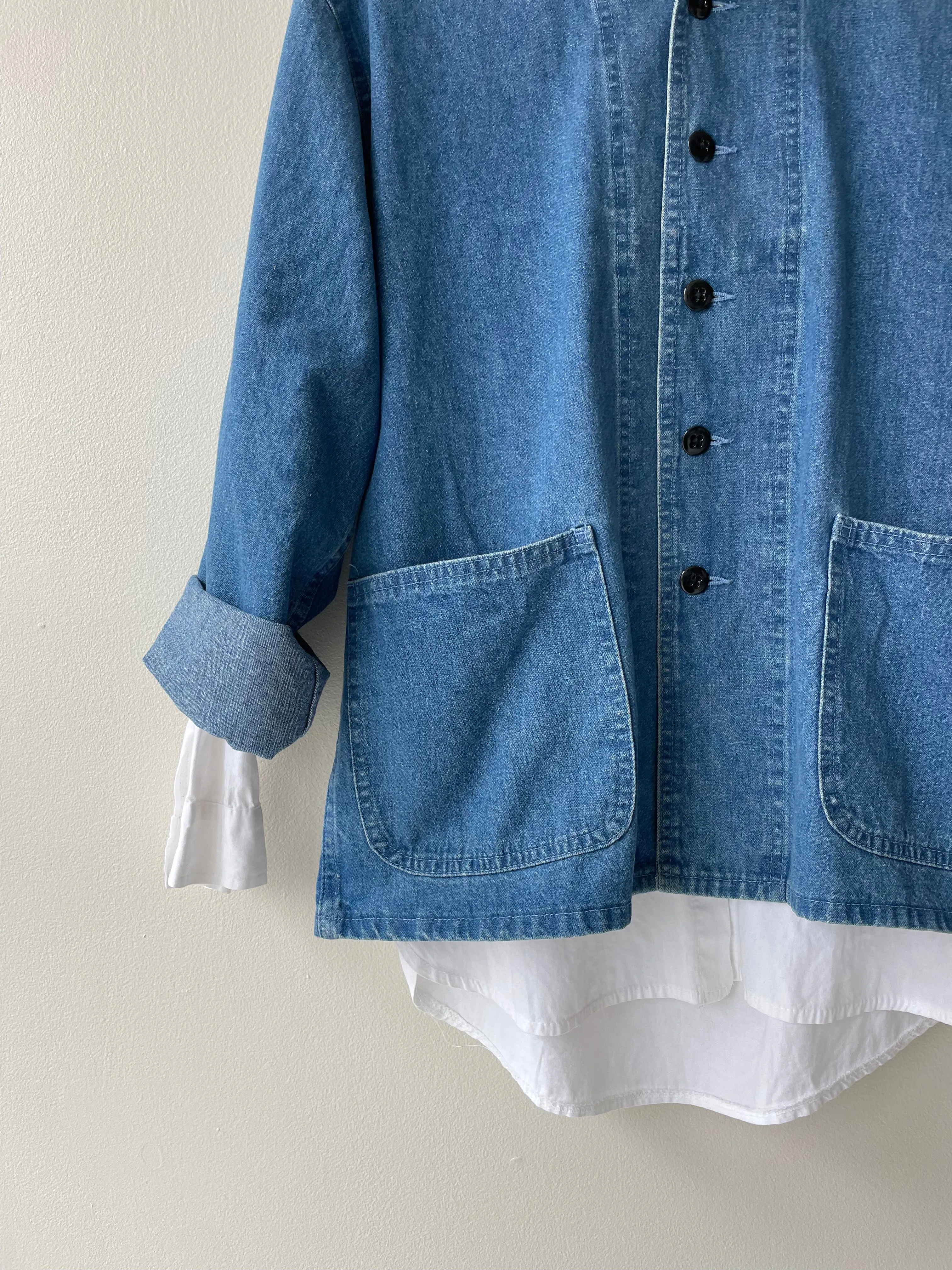 Shawl Collar Denim Jacket