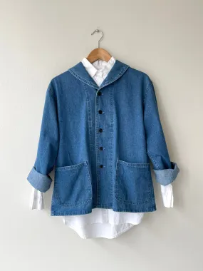 Shawl Collar Denim Jacket